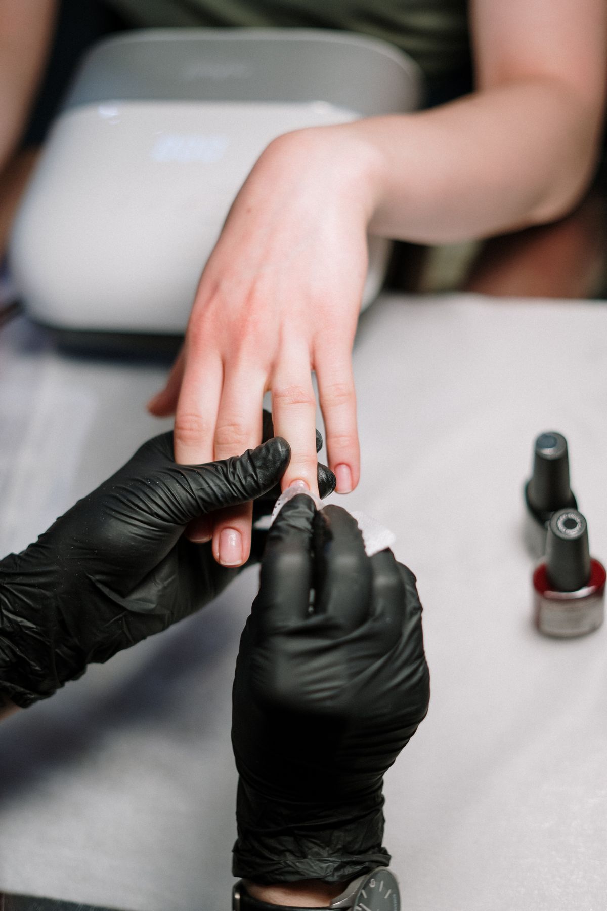 Manicure being applied at Lavish Nail Bar, Metairie