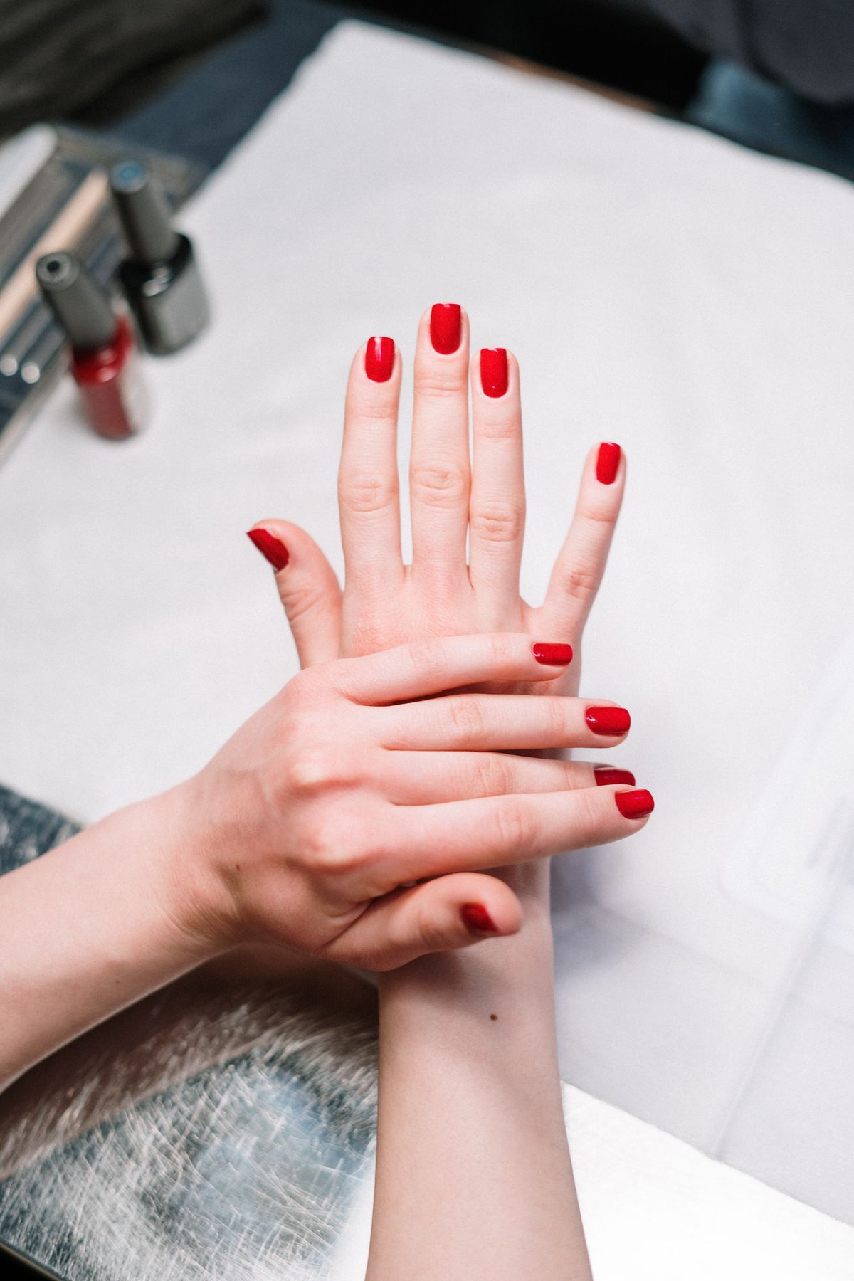Nail technician at work at Lavish Nail Bar