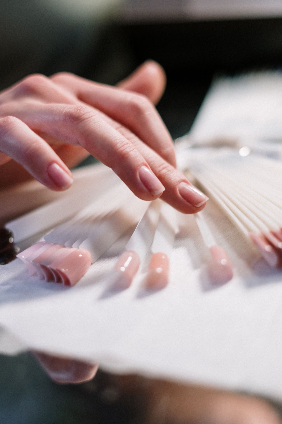 Nail service in progress at Lavish Nail Bar